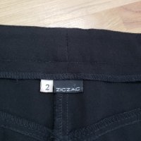 Черен класически панталон с пайети и апликация ZigZac, снимка 4 - Панталони - 32888265