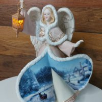 Ангел на красотата Светеща фигурка Зимни ангели Thomas Kinkade сащ, снимка 1 - Декорация за дома - 35160000