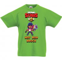 Детска тениска Hot Rod Brock Brawl Stars, снимка 2 - Детски тениски и потници - 32920773