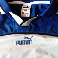 Тениска Пума футболна бяло синьо размер ХЛ, снимка 2 - Футбол - 28545959