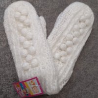 Плетени ръкавици с един пръст, снимка 2 - Шапки, шалове и ръкавици - 43997543