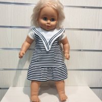 Нова бебешка моряшка рокличка с моряшка яка, от 6 месеца до 18 месеца, снимка 1 - Бебешки рокли - 28944508