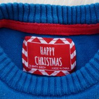 Коледен пуловер 3-6 месеца , снимка 5 - Бебешки блузки - 26219869