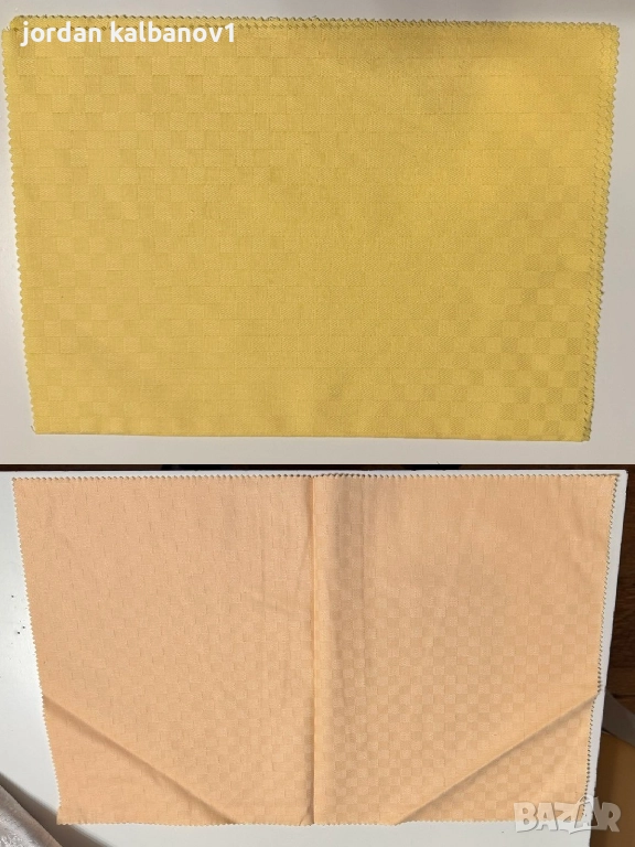 Салфетки от плат 2бр. в пакет само 4лв. пакета цвят Жълт и Прасковен, снимка 1