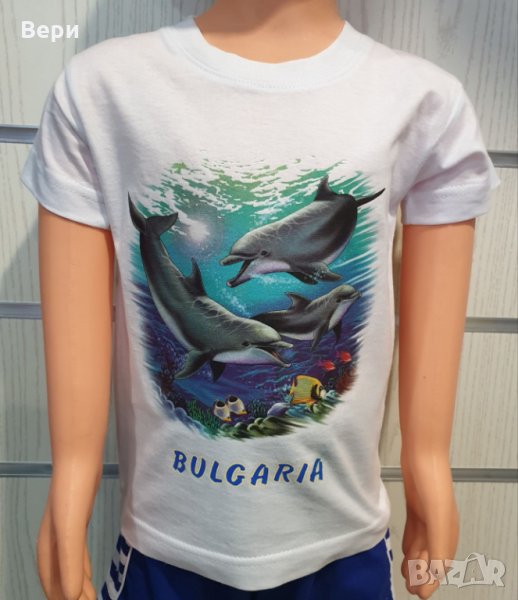 Нова бебешка тениска с трансферен печат Делфини, Морско дъно, снимка 1