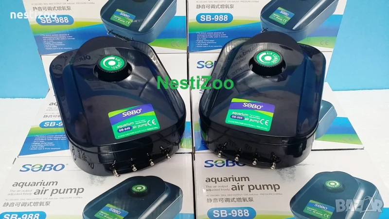 Компресори за Аквариуми с 4-ИЗХОДА, снимка 1