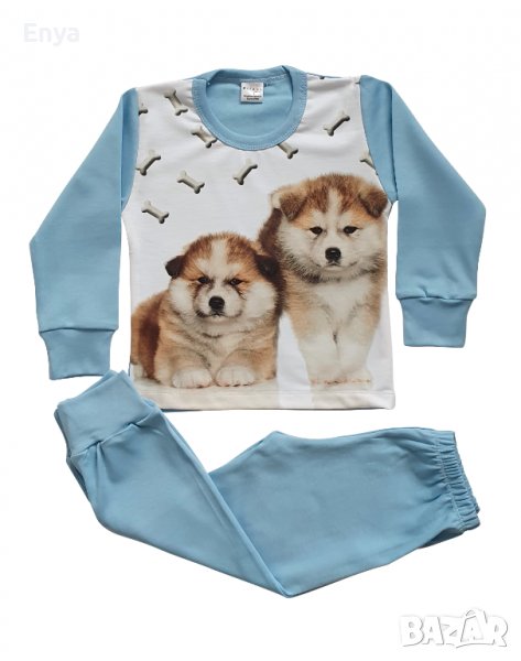 Детска пижама - синя, с кученца - НОВА !, снимка 1