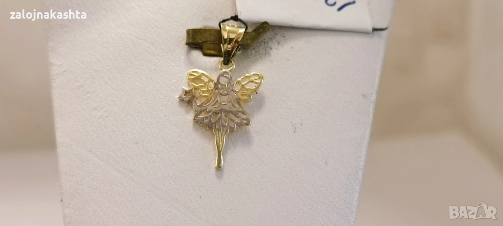 Нова-Златна висулка ангелче-0,50гр/14кр, снимка 1