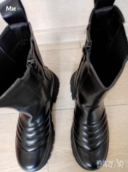 Дамски черни боти Рикер Rieker, размер 37 и боти с пайети , снимка 1