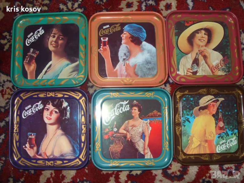  италянски ретро метални подложки  кока кола, снимка 1