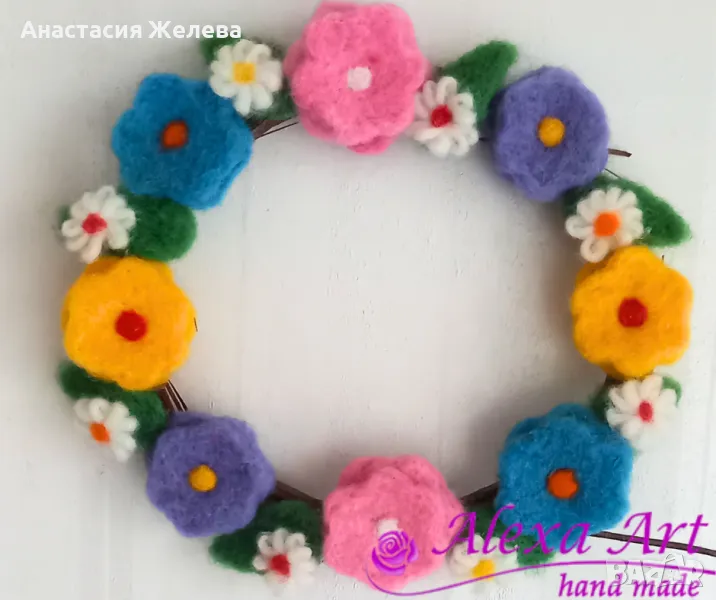Пролетен венец 25 см, снимка 1