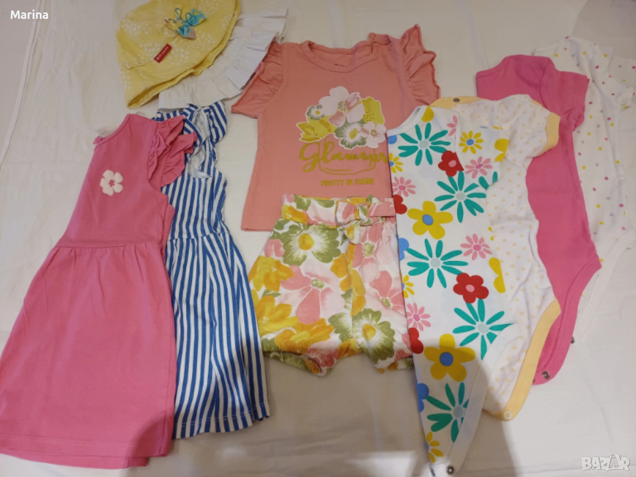 Малък лот летни дрехи момиче 6-12 месеца, снимка 1
