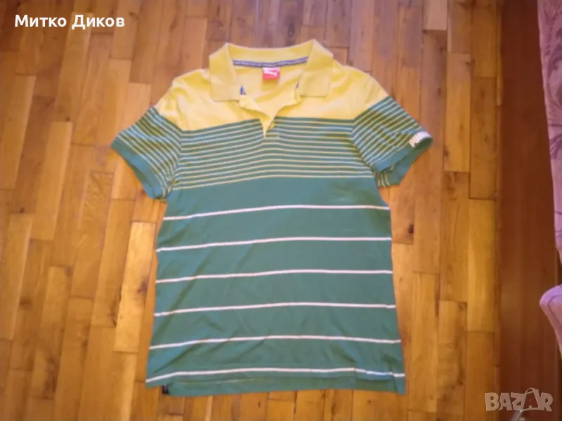 Тениска маркова на Пума зелена реален размер С, снимка 1