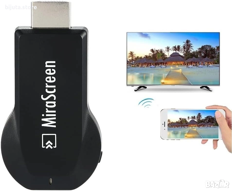Wifi display  Streaming player HDMI  MiraScreen, Wireless Display Dongle, AirPlay, Miracast, DLNA, снимка 1