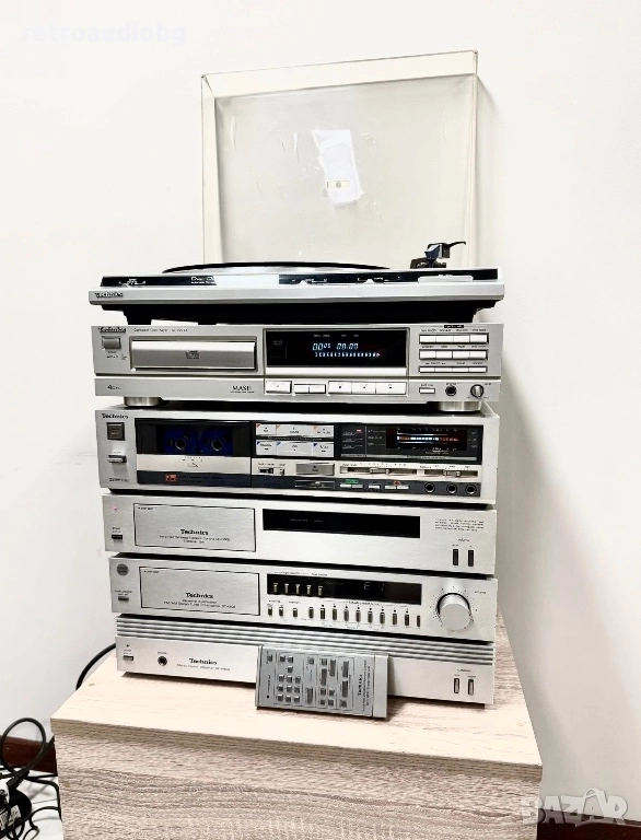 🔊Висок клас аудио система Technics - стъпало, предусилвател с тунер, управление, дек, CD, грамофон , снимка 1