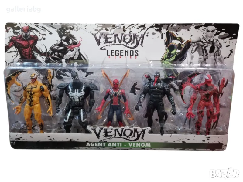 Комплект фигурки Венъм,Карнидж,Agent Anti-Venom,Спайдърмен (Venom & Carnage), снимка 1