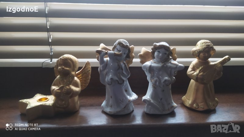 Лот коледни фигурки, порцеланови ангелчета, снимка 1