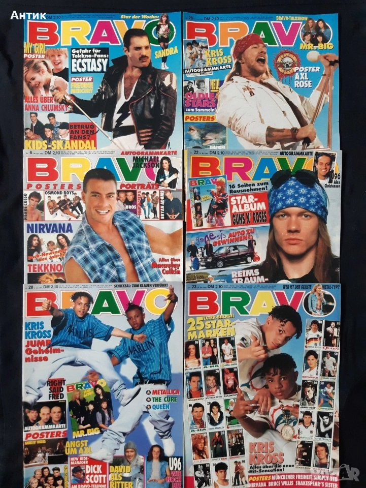 Голяма Колекция Стари Немски Списания BRAVO / POPCORN 175 Броя, снимка 1