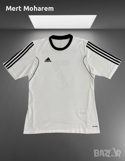 Спортна тениска Adidas Climalite нова, размер M, бяла с черно, снимка 1