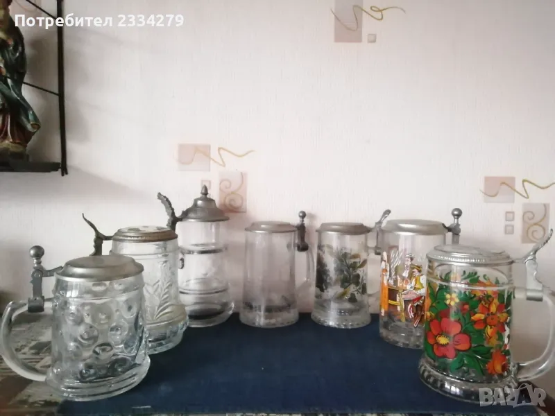 Стари бирени,,ХАЛБИ" чаши,произход West GERMANY, снимка 1