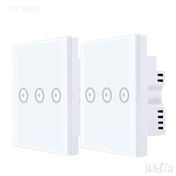 WiFi интелигентен превключвател за стенно осветление съвместим с Alexa, снимка 1