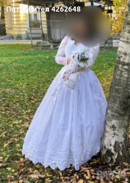 сватбена рокля+букет и аксесоари , снимка 1