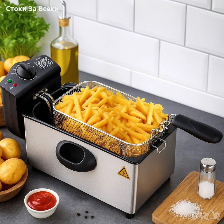 Електрически фритюрник Royalty Line 3L - 2000W мощност, снимка 1