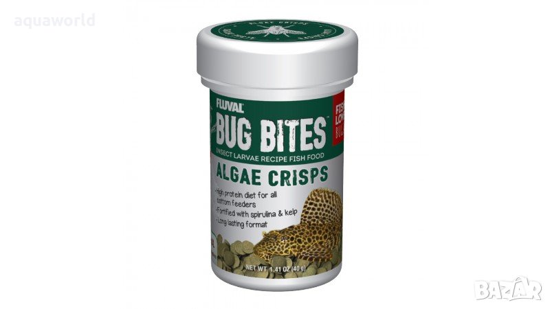 "ПРОМОЦИЯ" Fluval Bug Bites Algae Wafers 40 гр, снимка 1