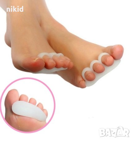 чифт силиконови шини фиксатор ортеза ортези за 3 средни пръста за изправяне криви пръсти болки , снимка 1