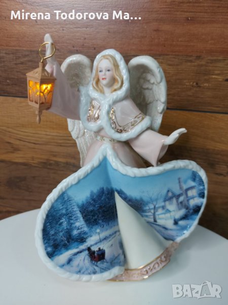 Ангел на красотата Светеща фигурка Зимни ангели Thomas Kinkade сащ, снимка 1