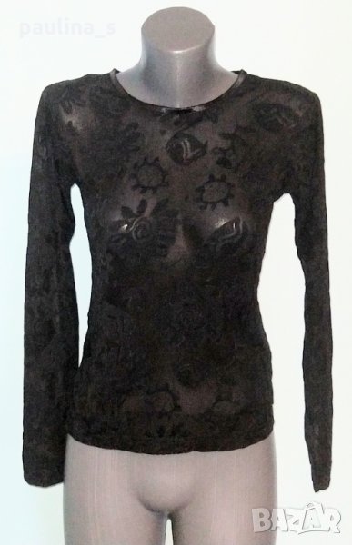 Еластична и мистична блуза с флорален акцент , снимка 1