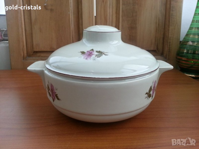 Стар български порцелан супник, снимка 1