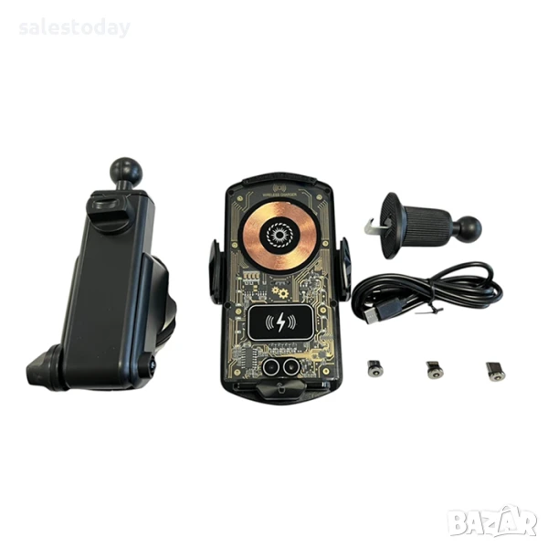 Стойка за кола за телефон със зареждане, снимка 1