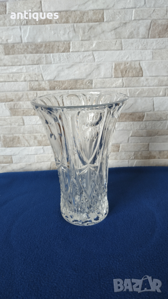 Голяма кристална ваза - Завод Китка - 22см, снимка 1