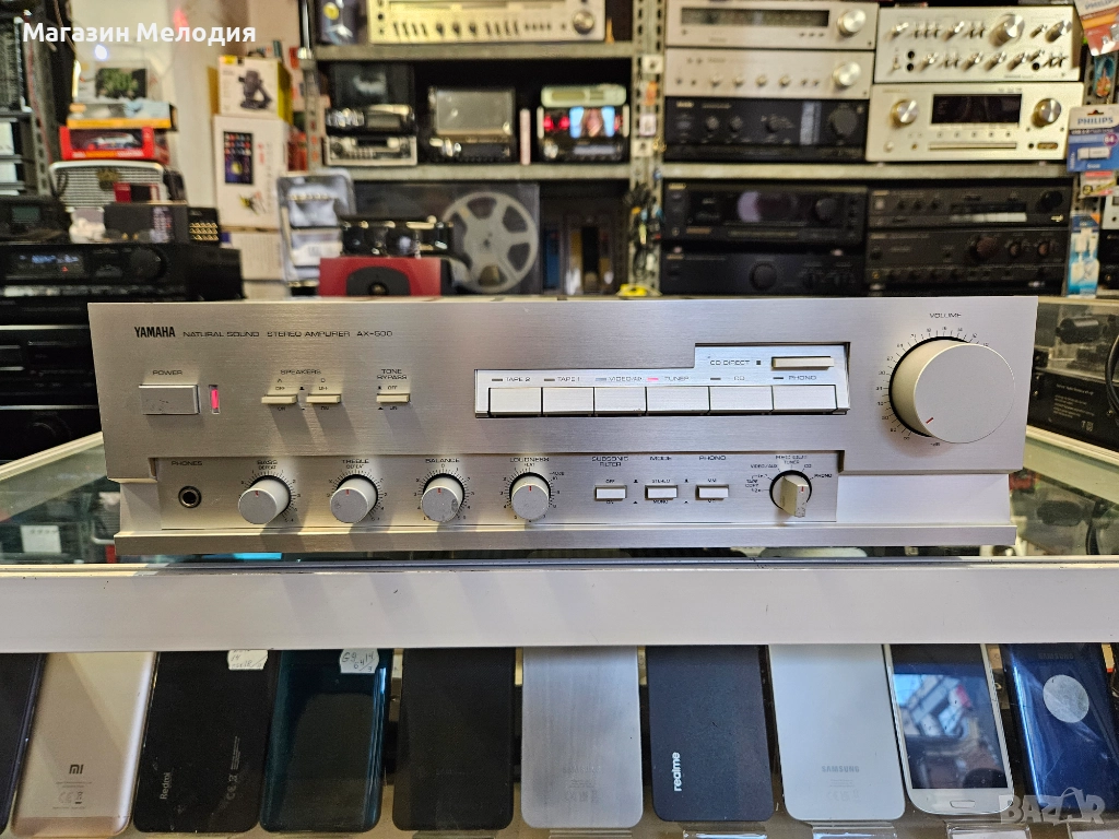 Усилвател YAMAHA AX-500 Две по 120 вата. В отлично техническо и визуално състояние., снимка 1