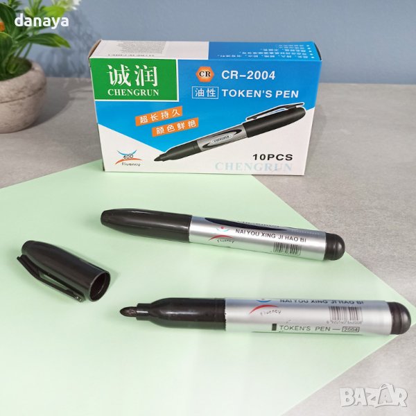 3591 Черен маркер за бяла дъска CR-2004 Tokens’s pen, снимка 1