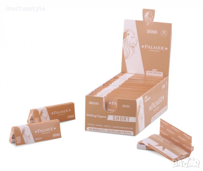 PALMER Short Brown (Organic) - Листчета за цигари - Цена за 1бр., снимка 1