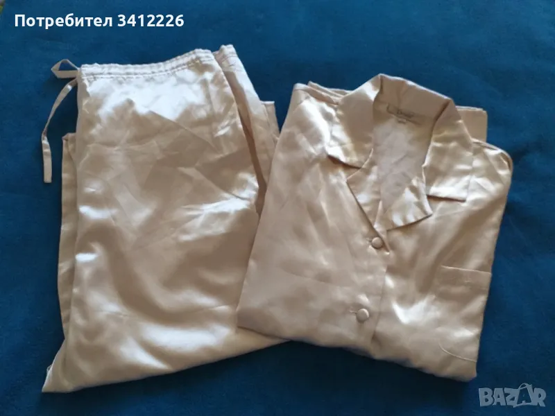 Сатенена пижама Details  L зимна, снимка 1