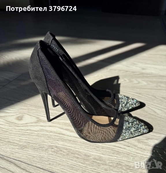 Дамски обувки JustFab на ток с камъчета, снимка 1