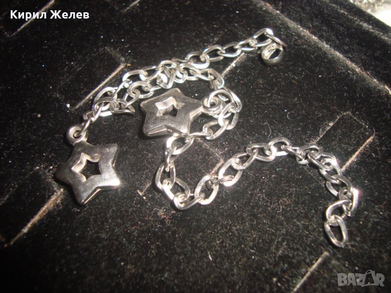 ПОСРЕБРЕНА ГРИВНИЧКА със ЗВЕЗДИЧКИ 20673, снимка 1