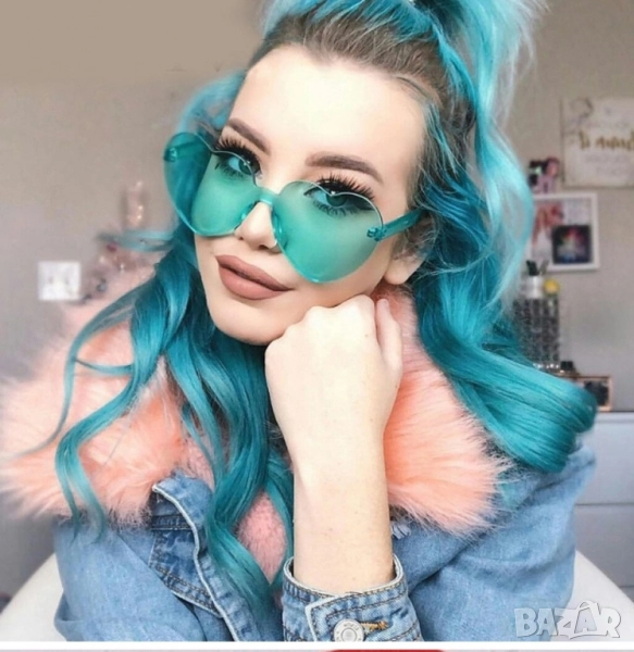 Водоустойчиви дамски очила със стъкла във форма на сърца, снимка 1