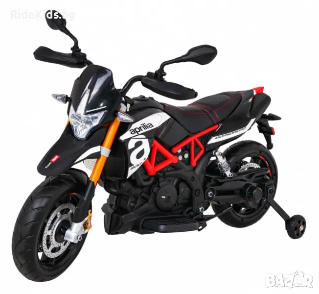 Aprilia 12V - Детски акумулаторен мотор, Черен, EVA гуми, снимка 1