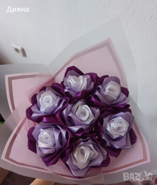 Вечни букети от сатен, снимка 1