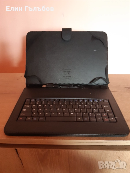 Калъф (кожен) за таблет с клавиатура, снимка 1