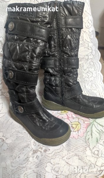 продавам дамски ботуши, номер 38, немска марка, черни, цяла платформа , снимка 1