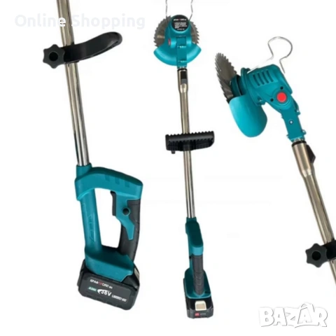 Акумулаторен комплект 3в1 – тример, ножица и резачка с 3 батерии 36V/8Ah, снимка 8 - Градинска техника - 53336201