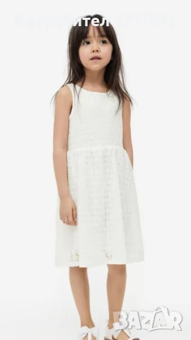 Детска официална бяла рокля H&M – размер 110/116