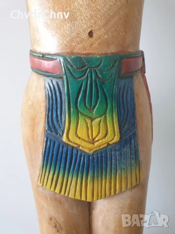 128см-10кг ръчна дърворезба/еротика/голяма стара дървена скулптура/гола жена на клада, снимка 8 - Антикварни и старинни предмети - 51300897