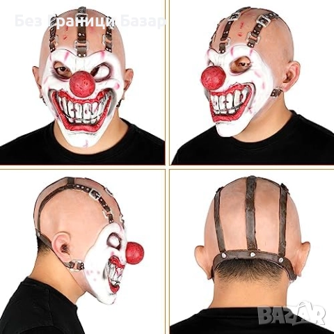 Нова Хорър клоун маска за Хелоуин, сцена, клубни събития парти костюм карнавал, снимка 3 - Други - 51903894