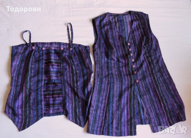 Комплект блузка с презрамки и туника без ръкави, снимка 7 - Комплекти - 26759324